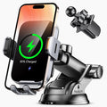 Wireless Car Charger Mount Auto Clamping - 15W Fast Charging