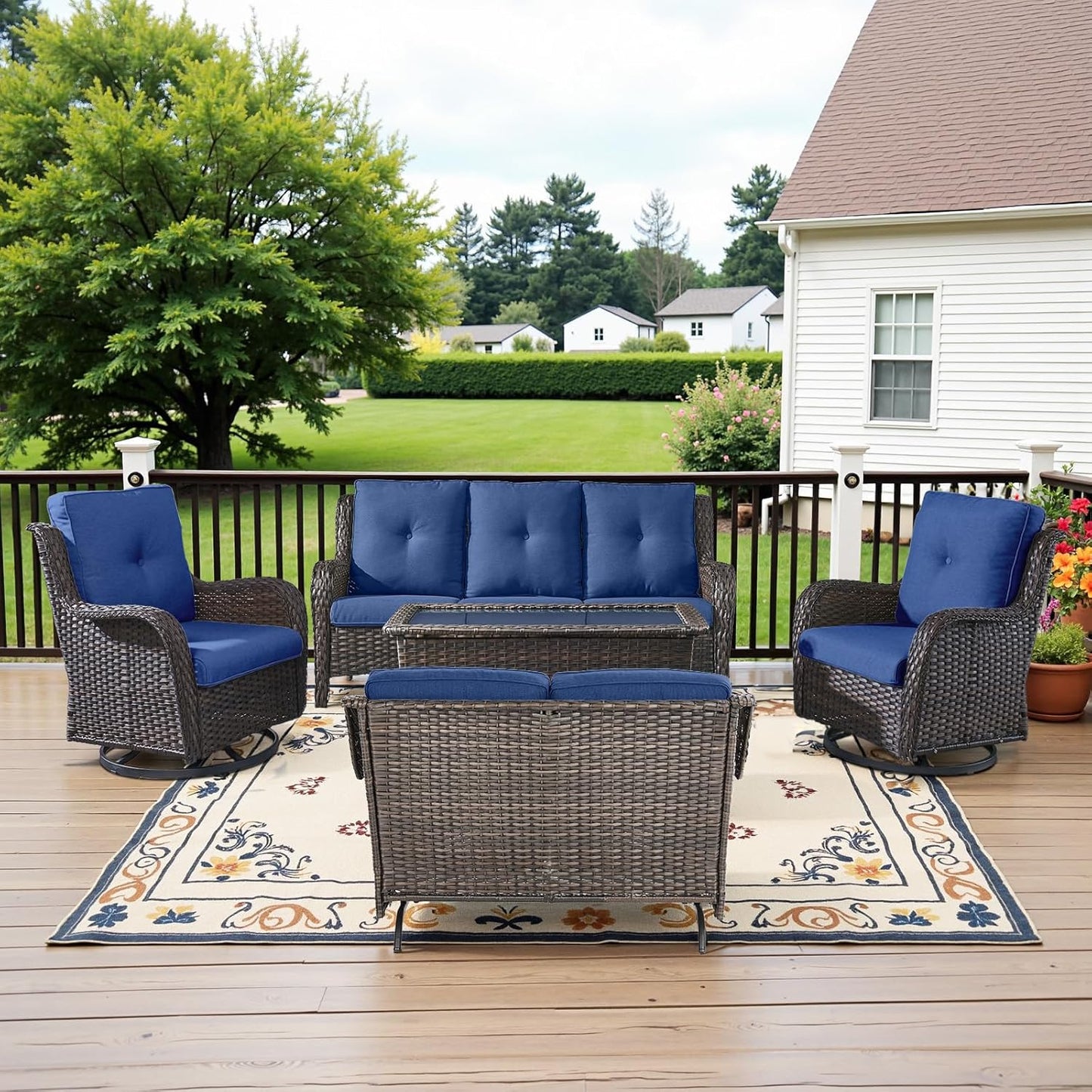 5 Piece Outdoor Patio Furniture Set for Relaxation and Style