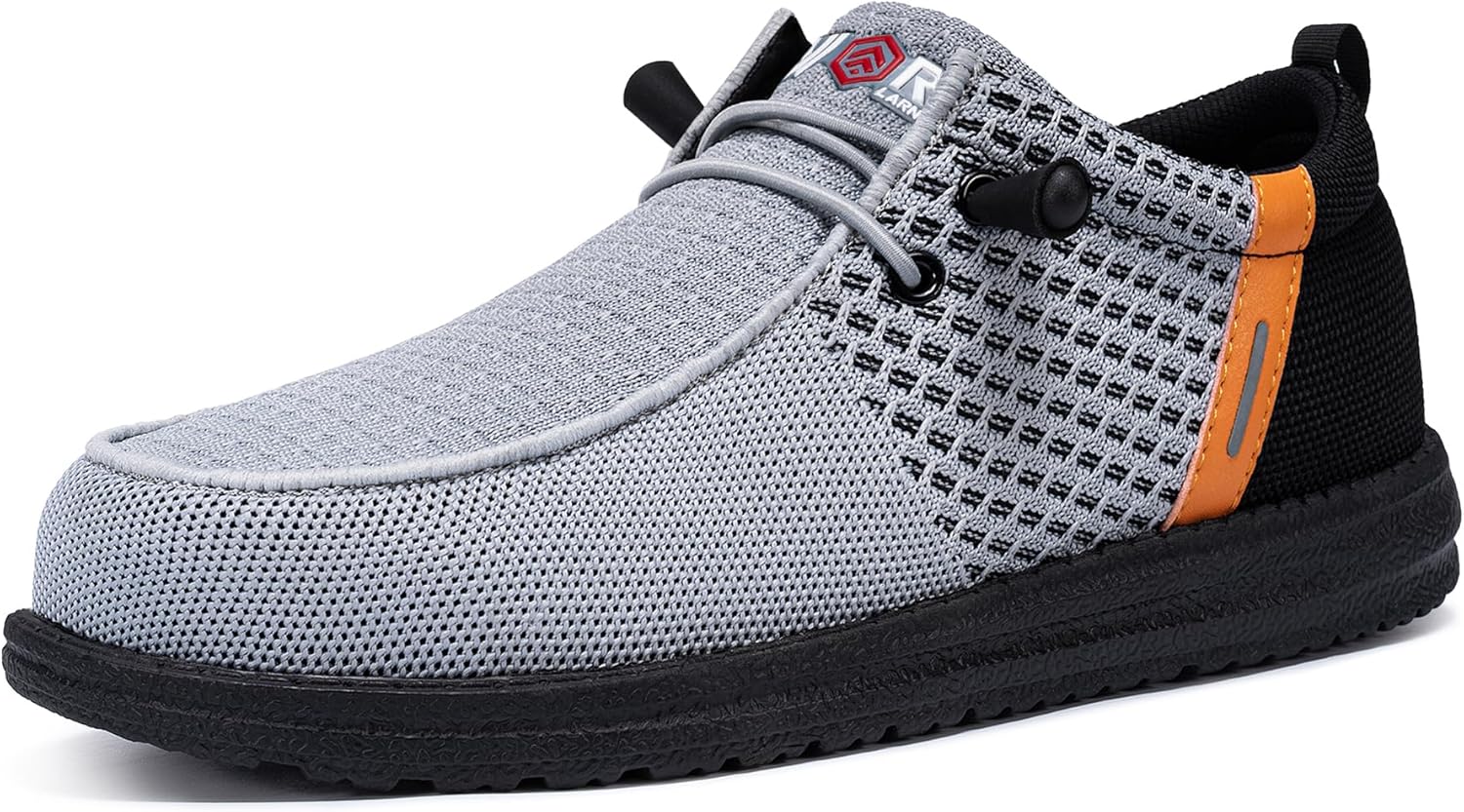 LARNMERN Slip On Steel Toe Shoes for Comfortable Walking