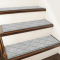 Non-Slip Stair Treads 28in x 9in Grey (10pc) - Safe Indoor Steps