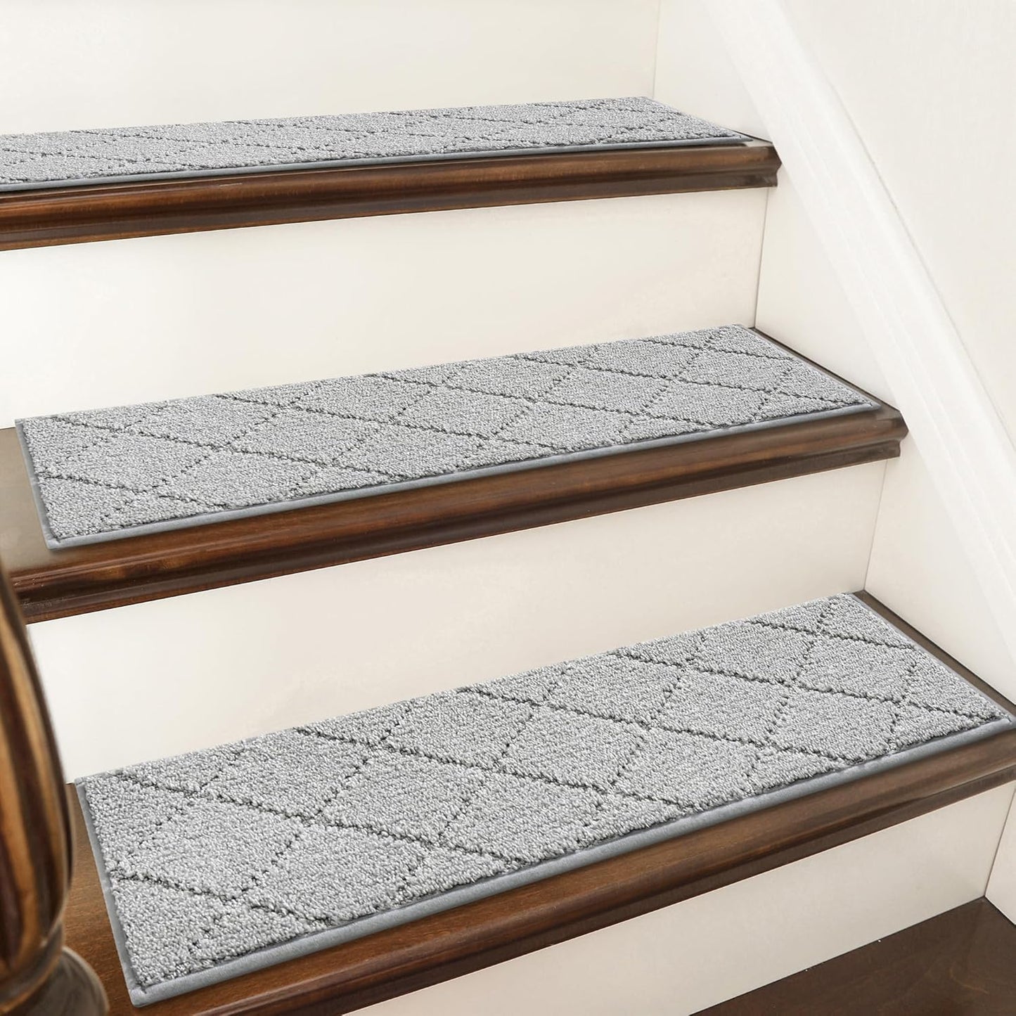 Non-Slip Carpet Stair Treads for Wooden Steps - 15pc Set