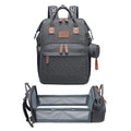 Diaper Bag Backpack with Changing Station - Large Capacity Gray