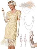 Great Gatsby Dresses 1920s for Women, Vintage Long Fringe Dress