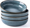 9ft Large Ceramic Pasta Bowls Set of 4 - Deep Stoneware Serving Bowls