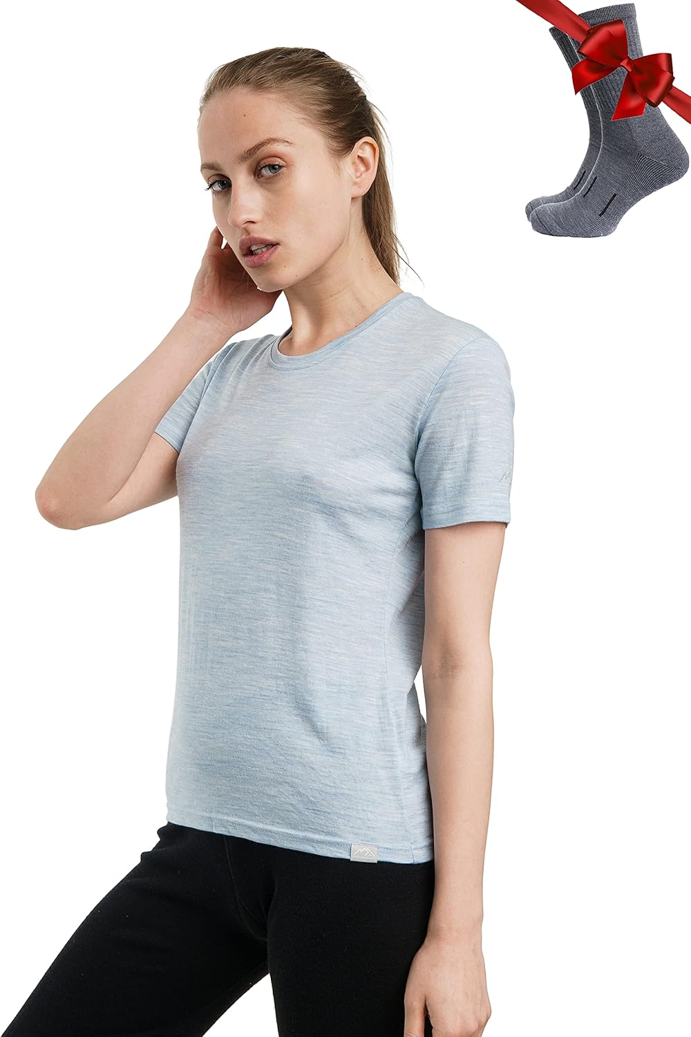 Merino Wool T Shirt Women - Super Soft Moisture-Wicking Tee