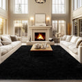 Area Rugs 9x12 Living Room Black Shag Rug - Large Soft Plush