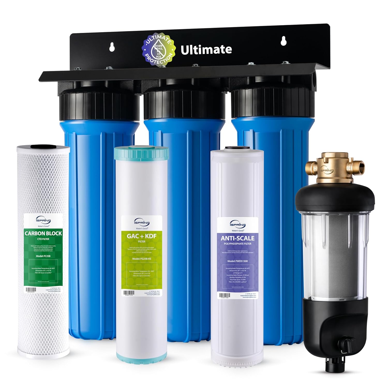 iSpring Whole House Water Filter System for Clean Water Supply