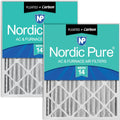Nordic Pure 16x24x4 Pleated Air Filters MERV 14 Plus Carbon 2 Pack