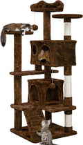 54in Cat Tree Tower Condo Cat Furniture - Cozy Play & Scratching
