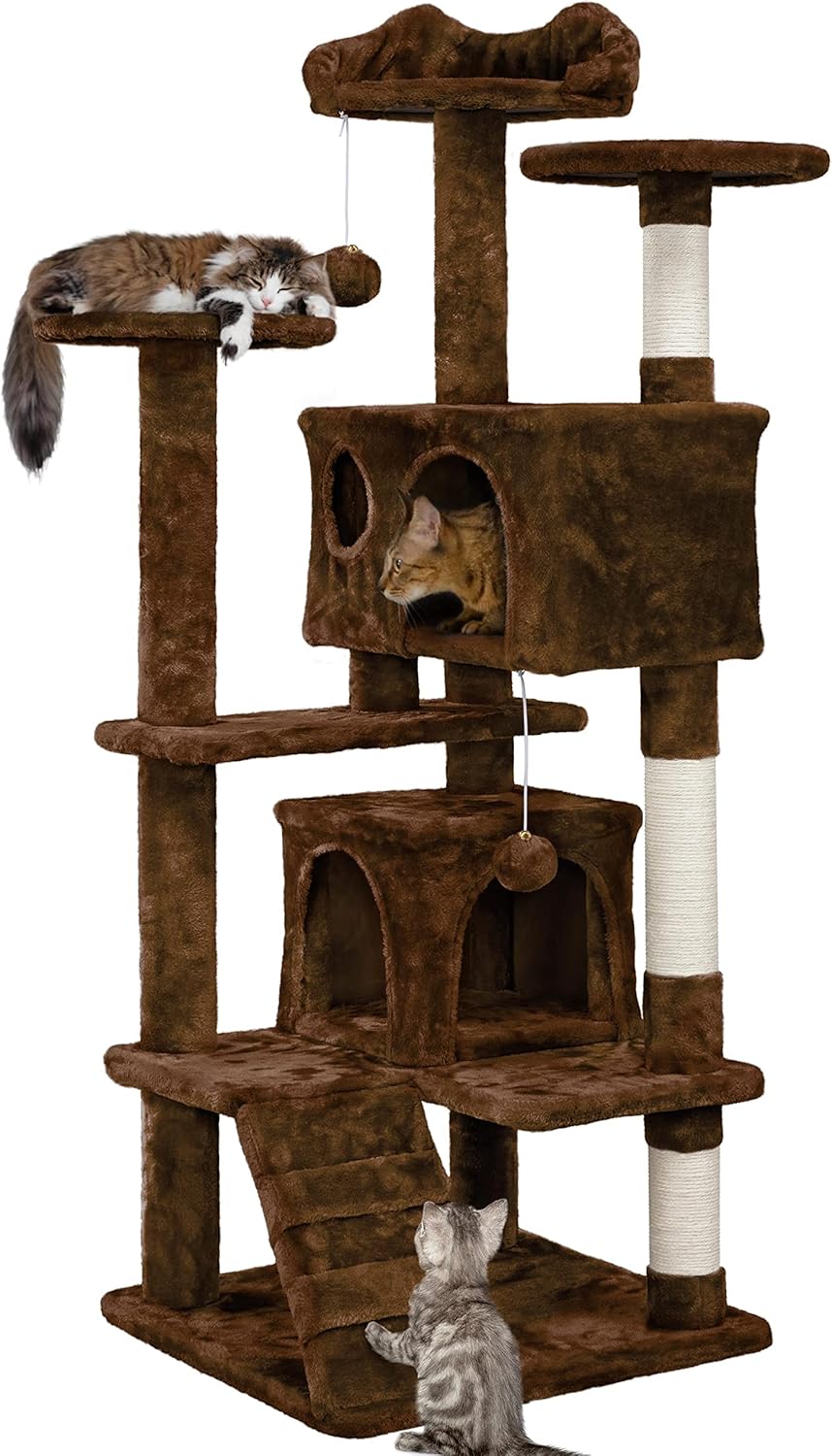Yaheetech 54in Cat Tree Tower Condo for Kittens and Cats