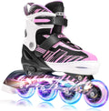 Adjustable Inline Skates for Kids Ages 4-12 with Light Up Wheels
