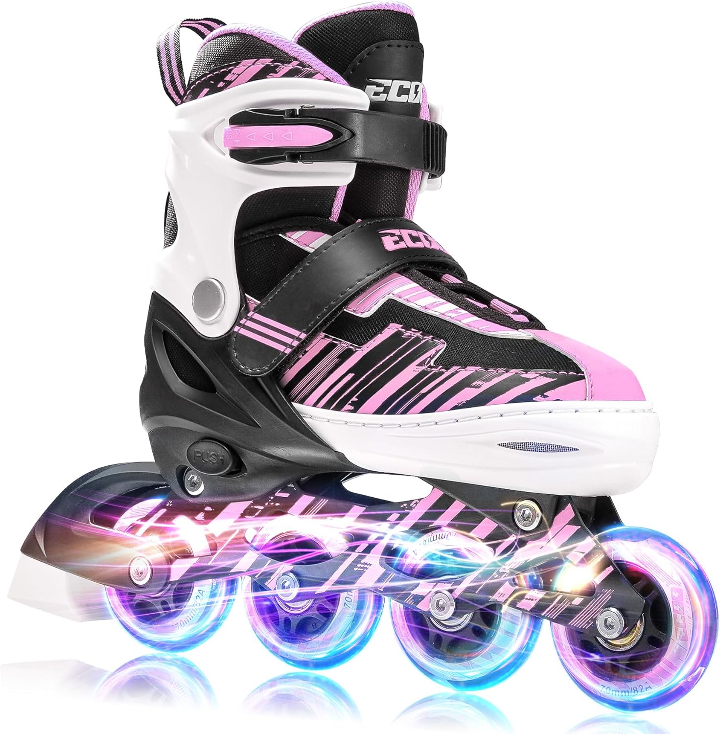 Adjustable Inline Skates for Kids with Light Up Wheels