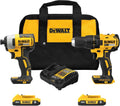 DEWALT 20V MAX Cordless Drill and Impact Driver Kit - Compact Power