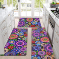 Boho Kitchen Rugs Set - Floral Anti Fatigue Mats for Comfort