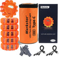 LED Road Flares 6-Pack Roadside Emergency Kit - Rechargeable Safety