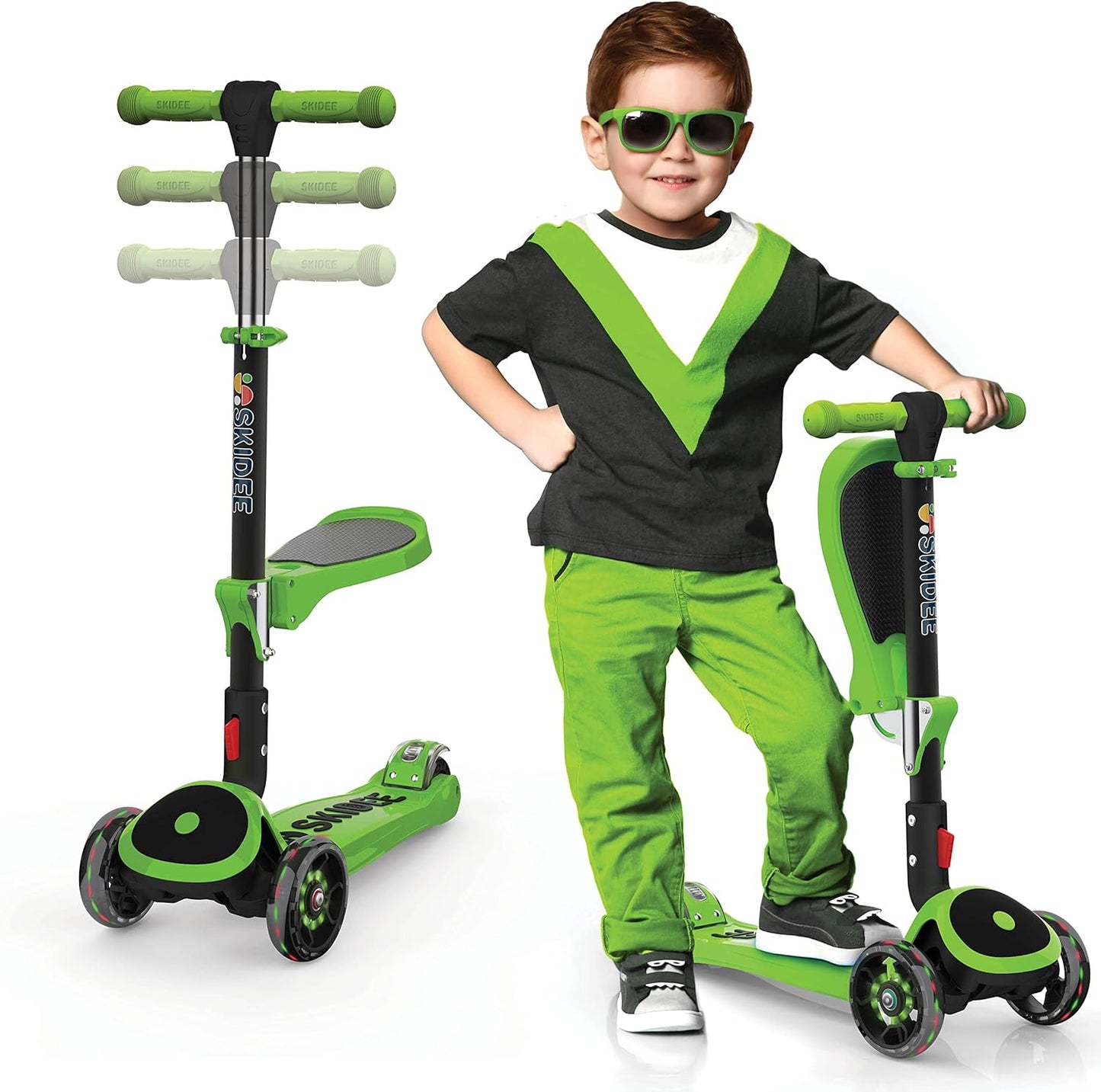 SKIDEE Kick Scooters for Kids Ages 3-5 with Adjustable Height