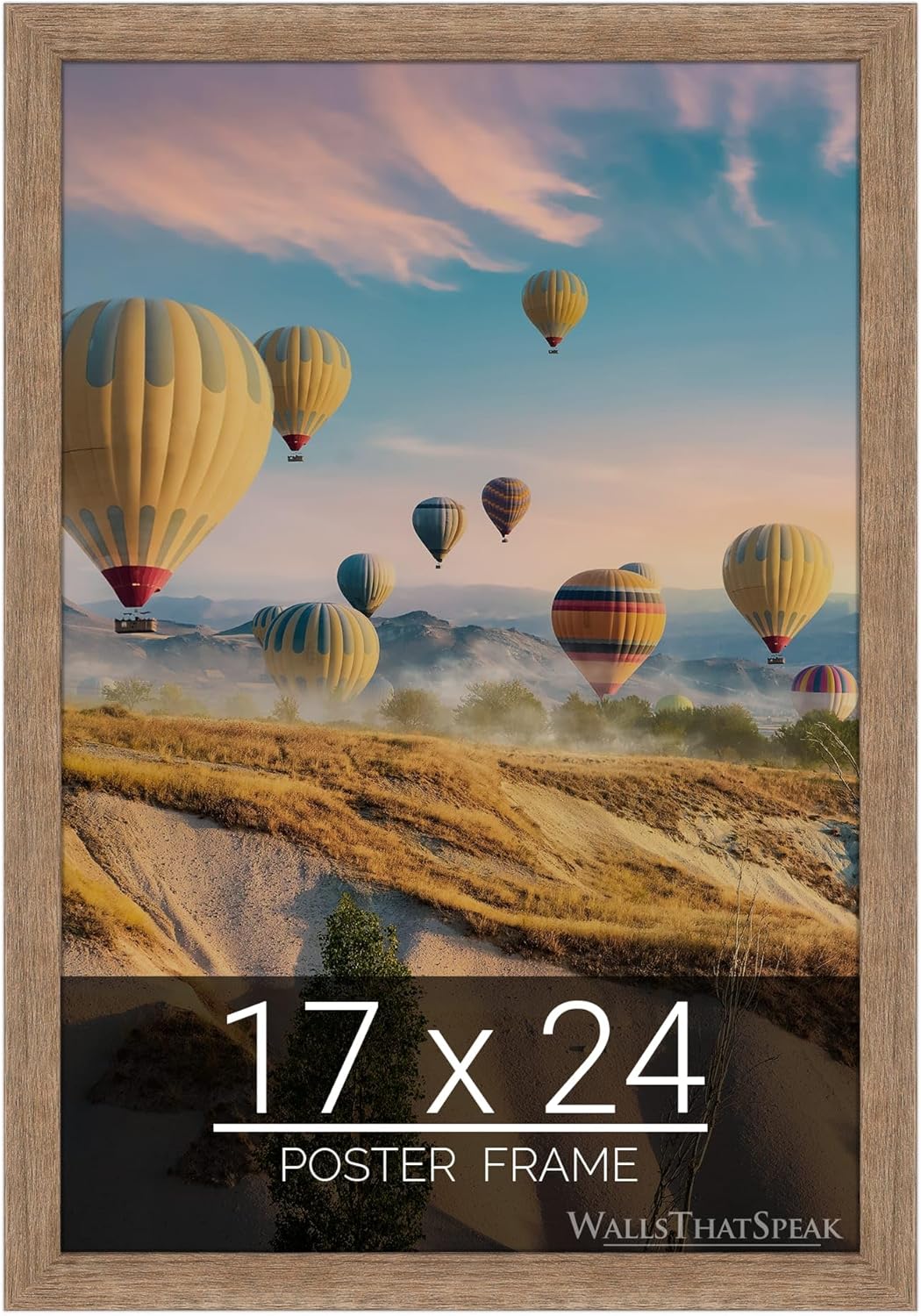 17x24 Brown Barnwood Picture Frame for Puzzles and Photos