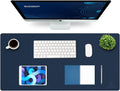 Large Office Leather Desk Mat 35.4x17 in - Durable Dual-Sided