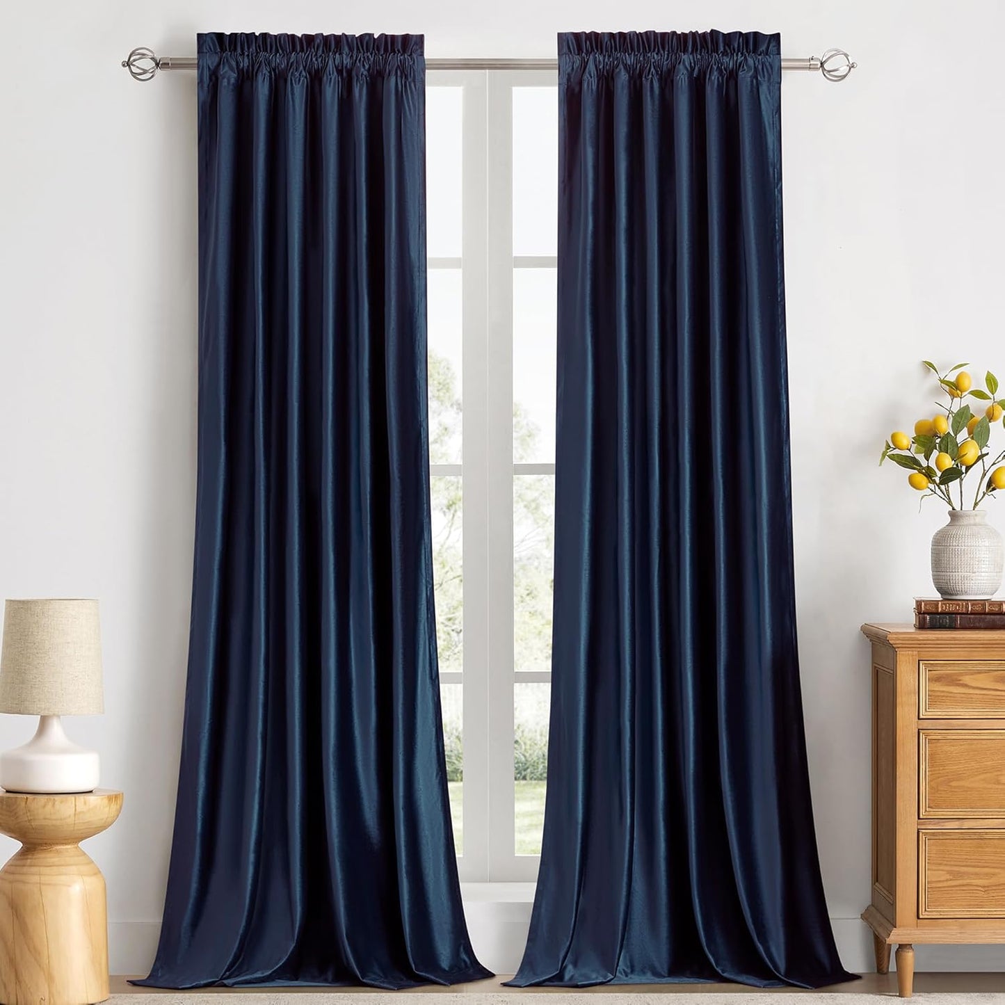 Luxury Navy Blue Velvet Curtains for Elegant Home Decor