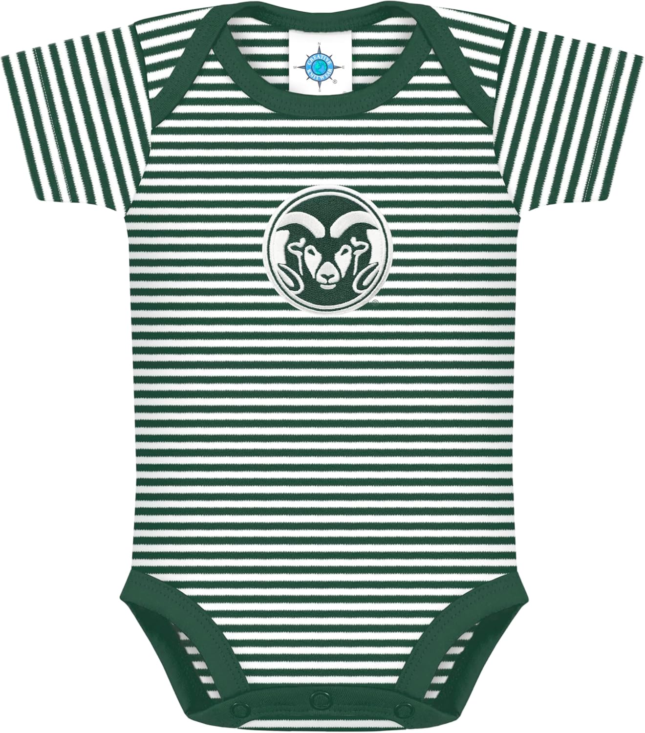 NCAA Infant Striped Bodysuit with Embroidered College Logo