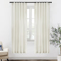XTMYI 78 Inch Long Linen Sheer Curtains for Modern Living Spaces