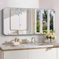 24x48 Inch Bathroom Mirror Brushed Silver Deep Frame - Clear, Durable