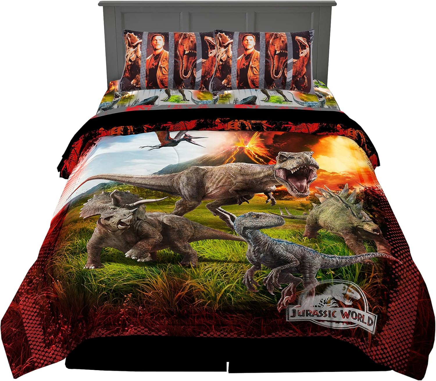 Jurassic World Super Soft Microfiber Comforter and Sheet Set