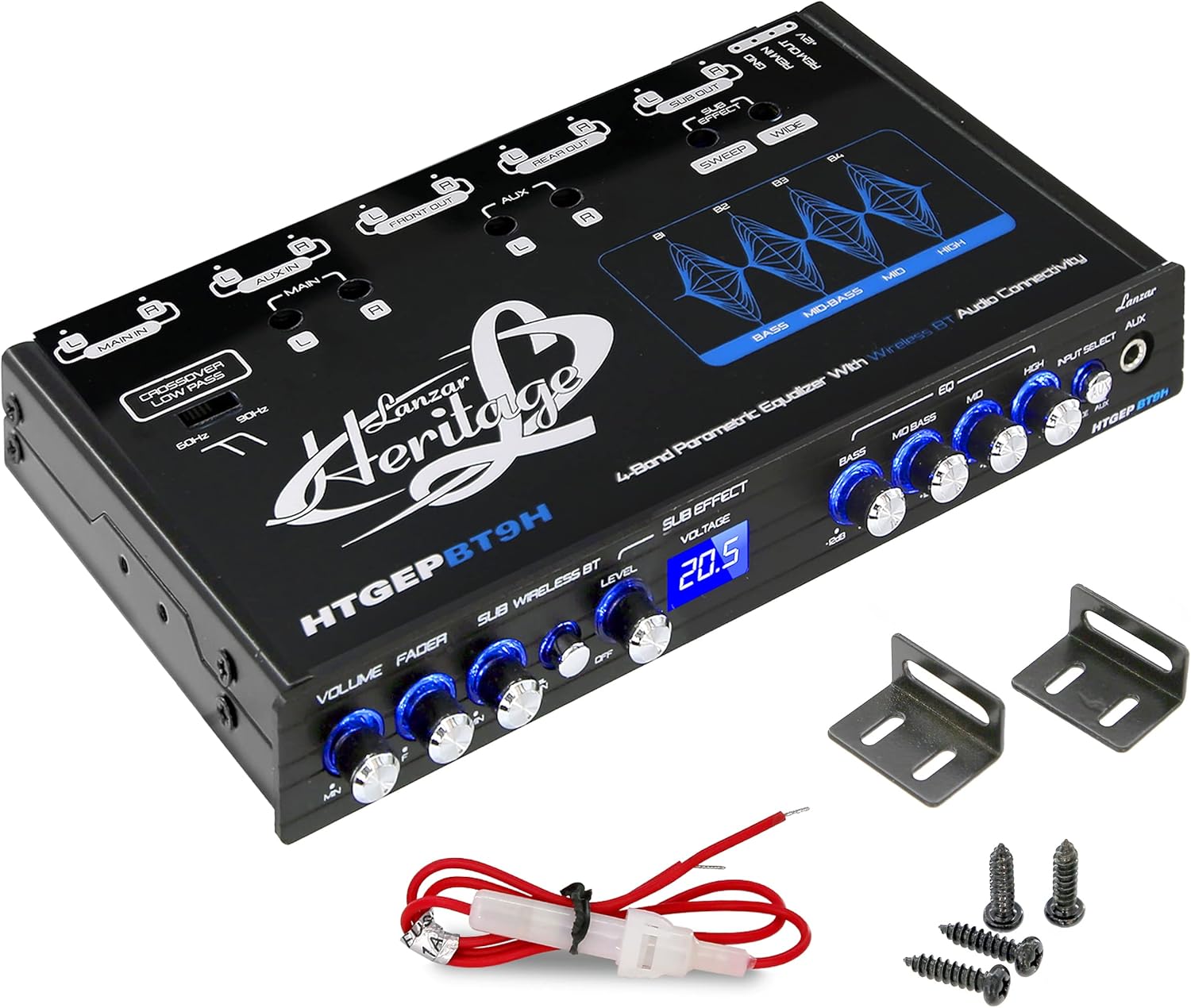 Lanzar 4 Band Parametric Equalizer for Superior Sound Control