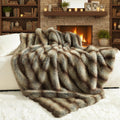 Luxury Plush Blanket Faux Fur Throw - Soft Cozy Warmth for Couch