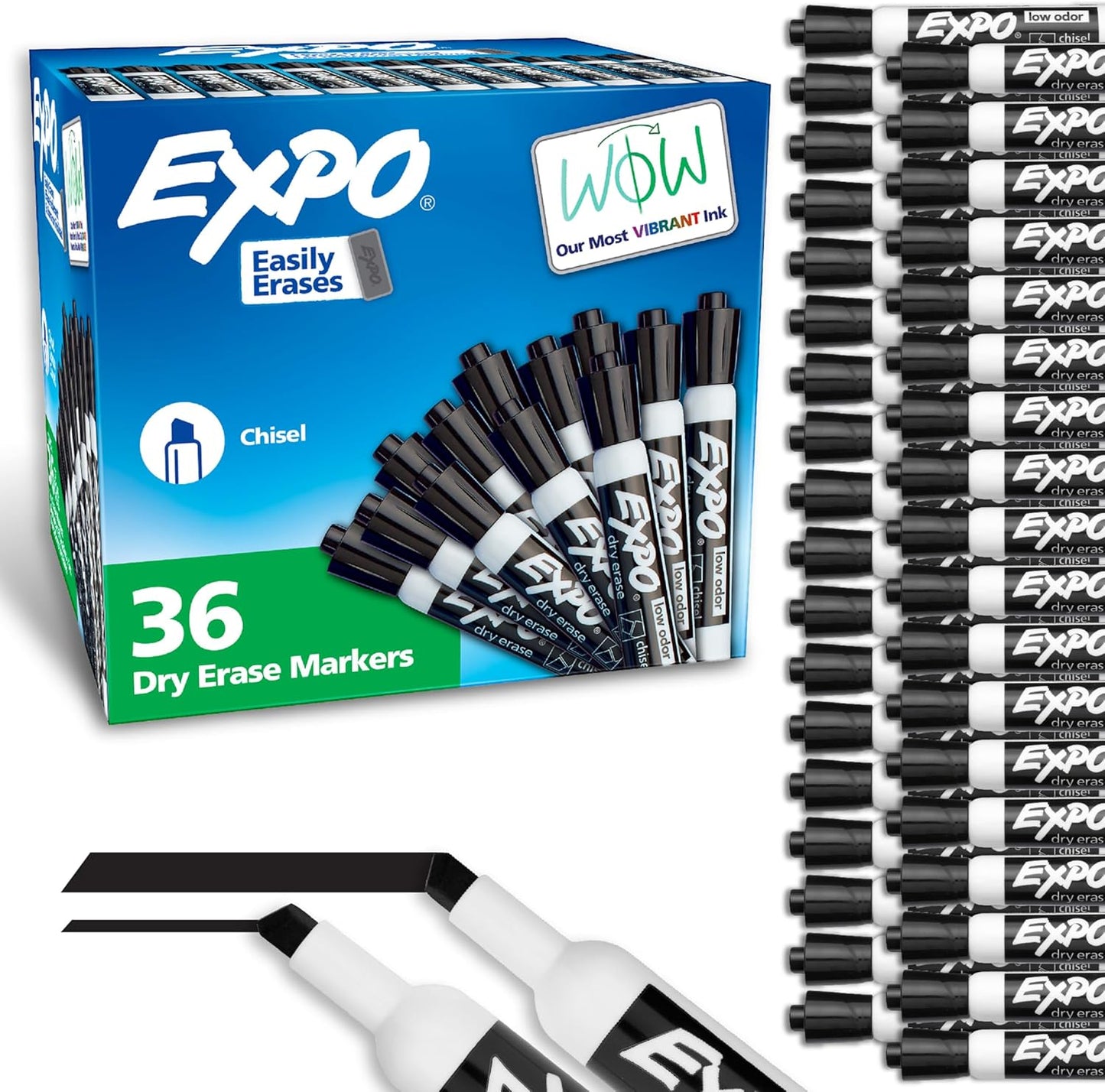 EXPO Dry Erase Markers 36 Pack - Low Odor Ink for Smooth Writing