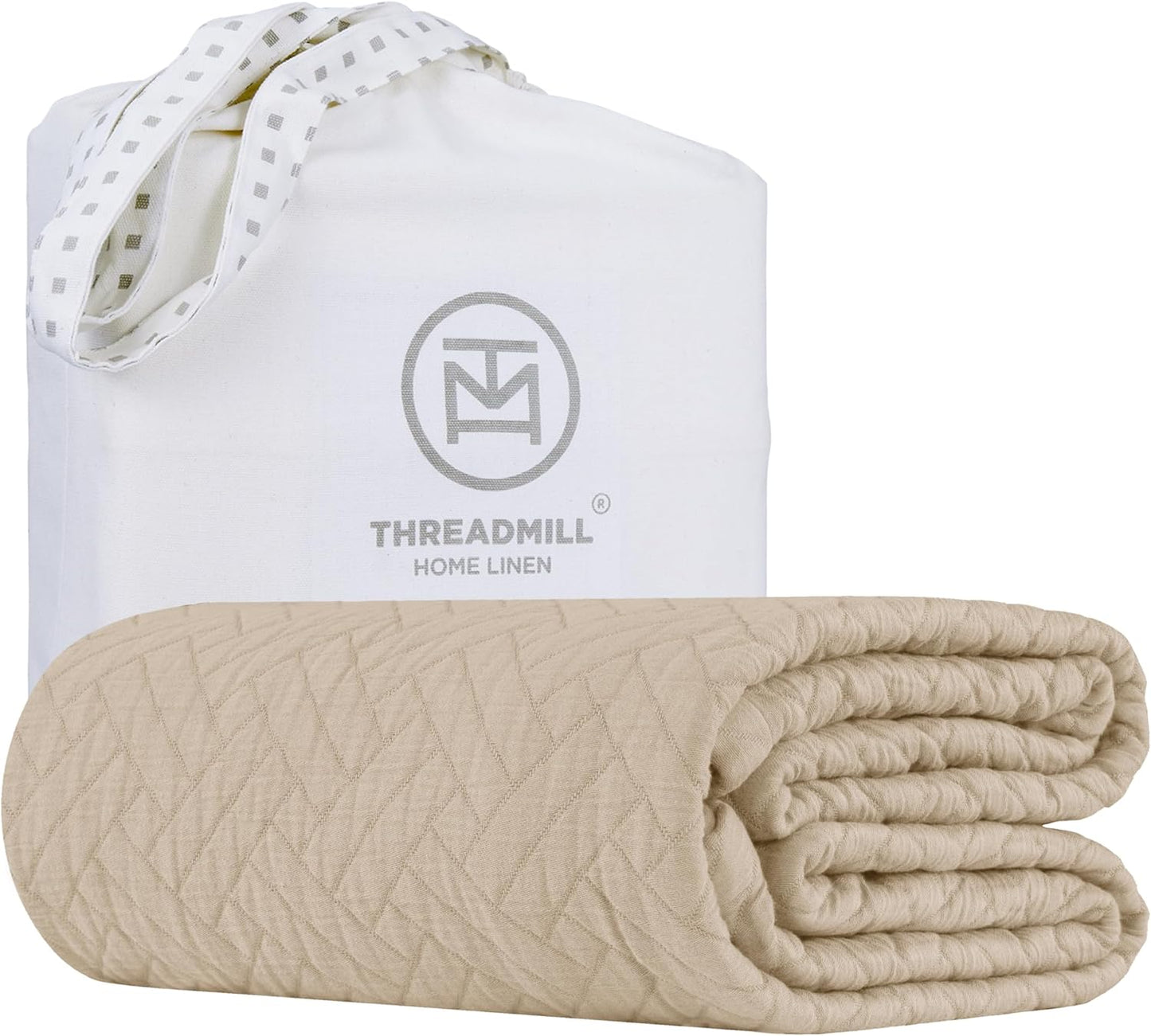 Threadmill Luxury Cotton Blanket for Queen Size Bed - Cozy Comfort