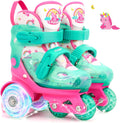 Adjustable Roller Skates for Kids Girls with Light Up Flash Wheels