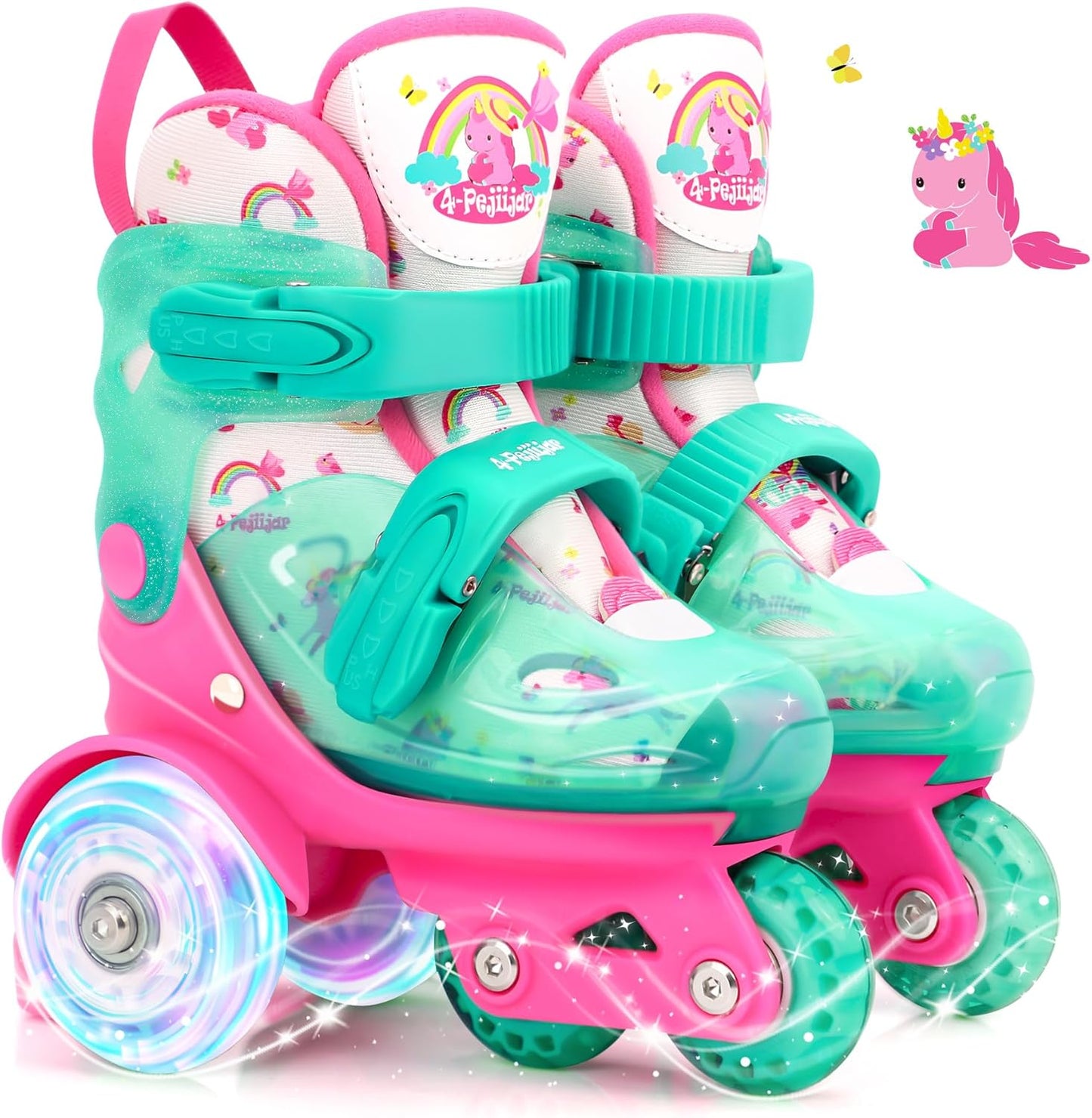 Adjustable Roller Skates for Kids with Light Up Flash Wheels