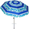 7ft Heavy Duty Windproof Beach Umbrella - Portable UV 50+ Protection