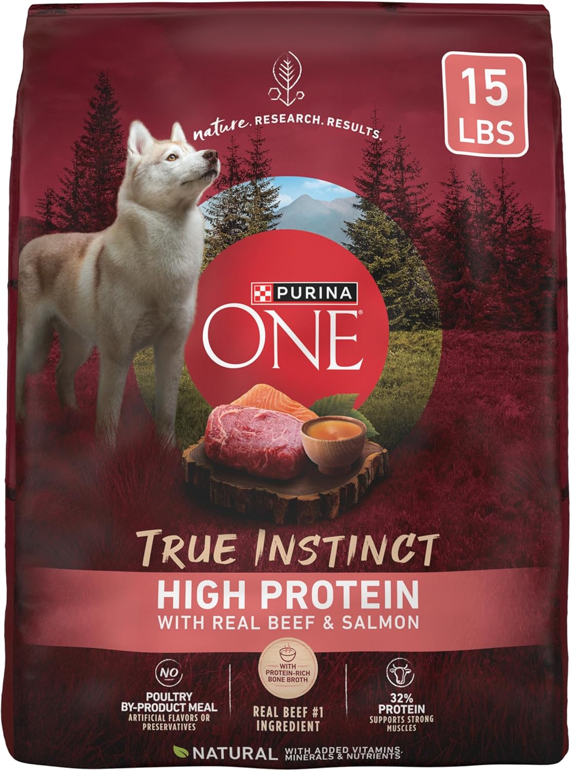 Purina ONE Natural High Protein Dry Dog Food with Real Beef