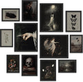 Framed Gothic Wall Art Dark Academia Prints - Moody Bedroom Decor