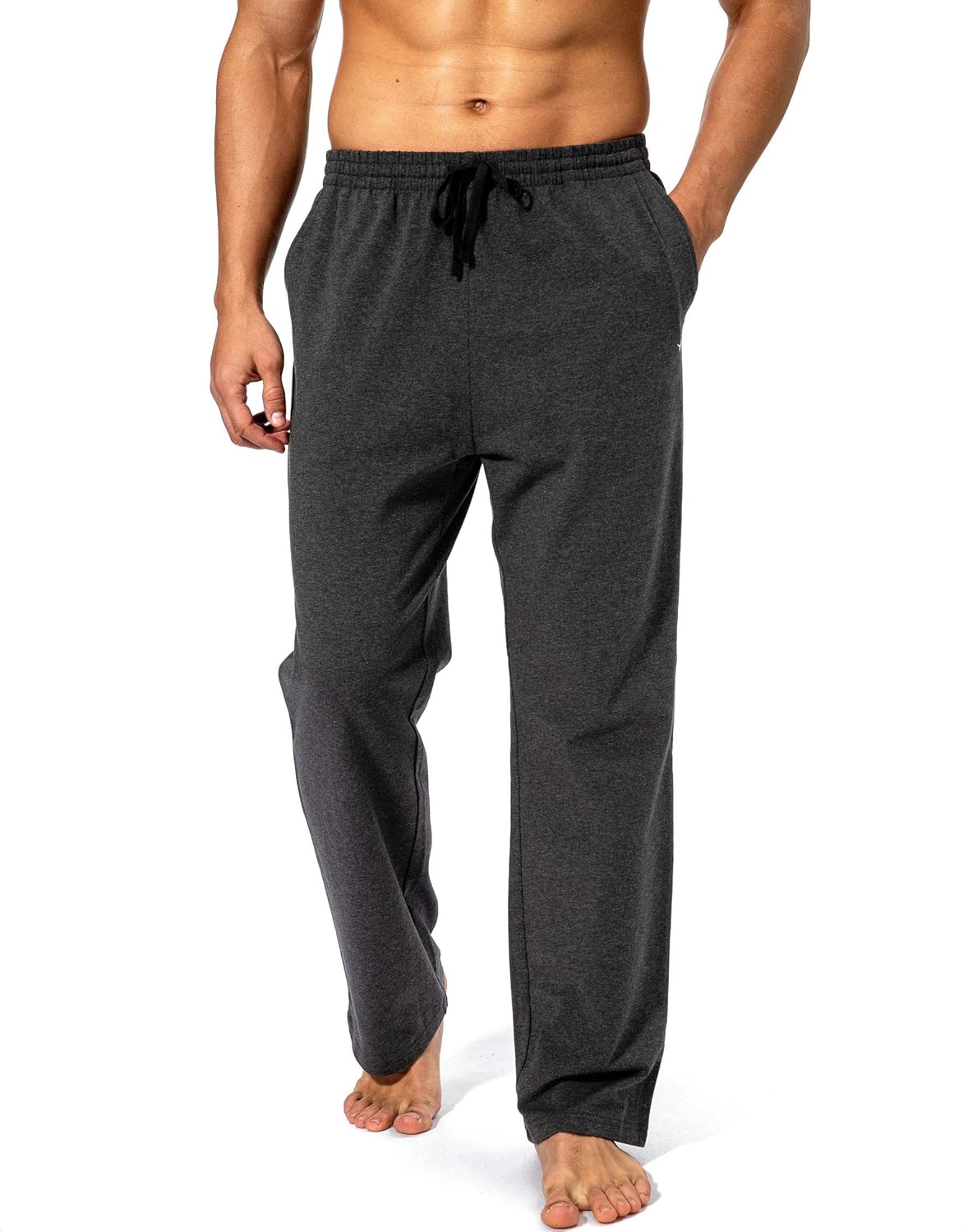 Pudolla Men's Cotton Yoga Sweatpants for Comfort and Style