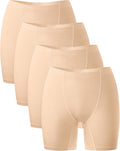 BAMBOO COOL Womens Boxer Briefs Boy Shorts 4 Pack - Soft, Breathable