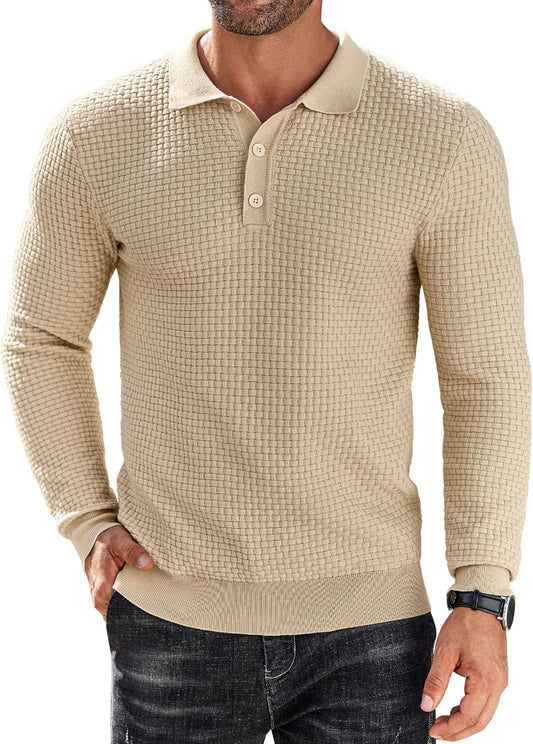 Stylish COOFANDY Men's Knit Polo Shirt for Every Occasion