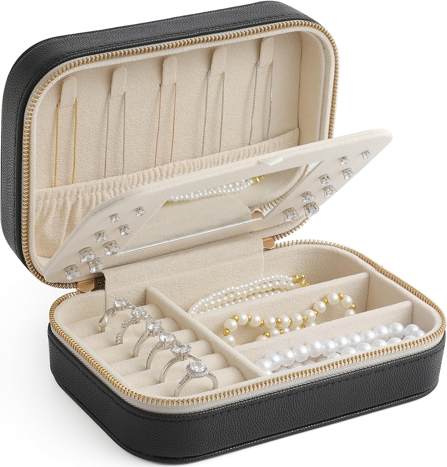Genuine Leather Travel Jewelry Organizer Case for Women Gifts