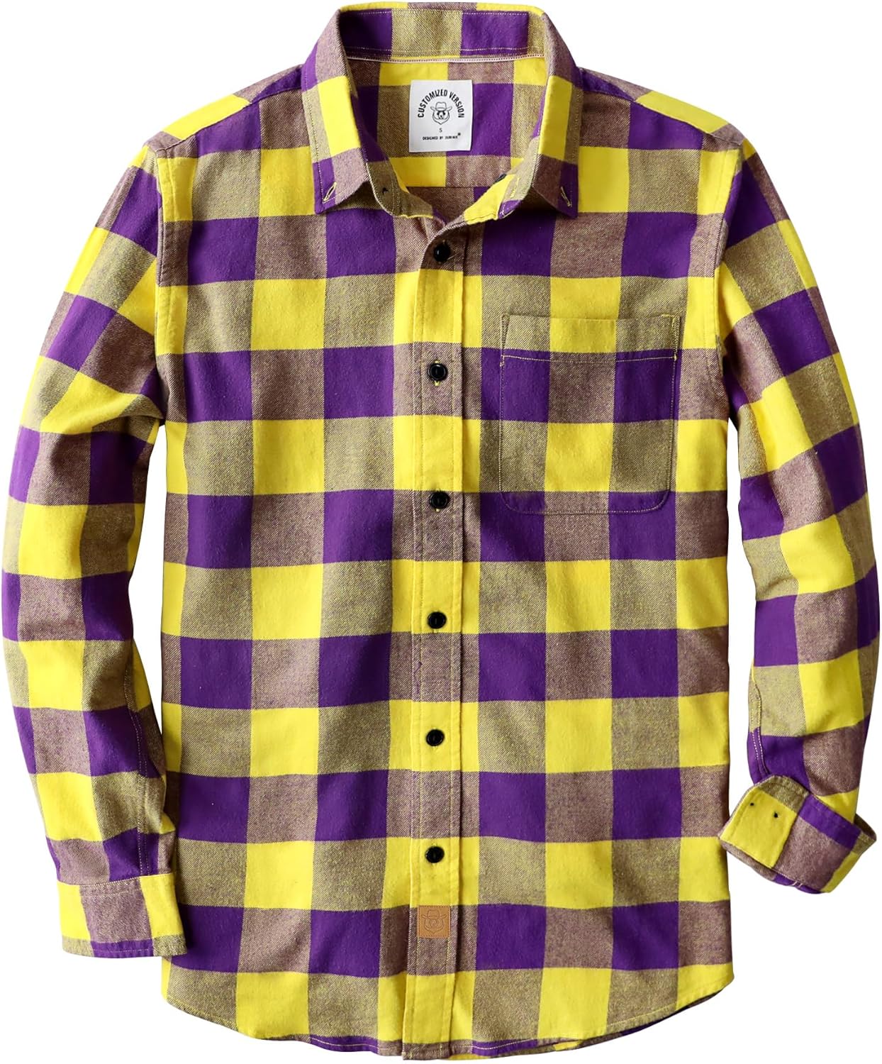 Dubinik Flannel Shirt for Men - Soft Cotton Long Sleeve Plaid