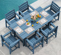 SERWALL 7-Piece Patio Dining Table Set - Comfortable HDPE Outdoor