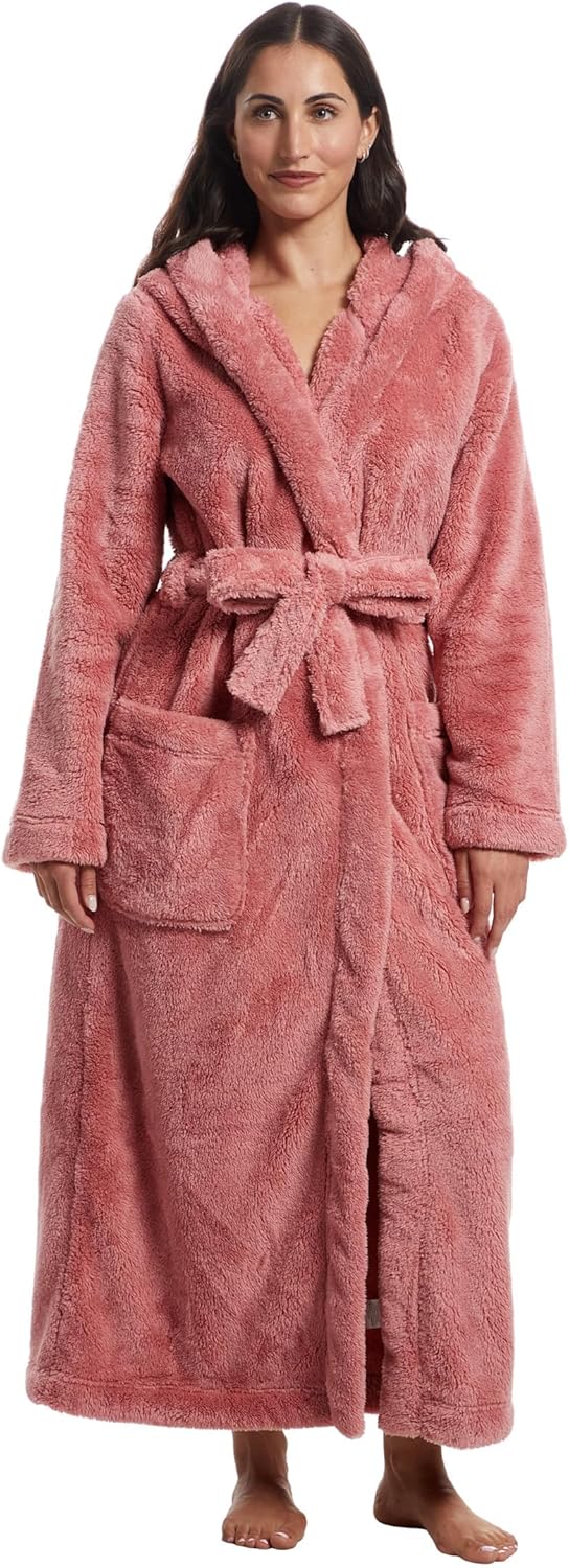 UGG womens Aarti Long Hooded Lounge Plush Fleece Robe Review