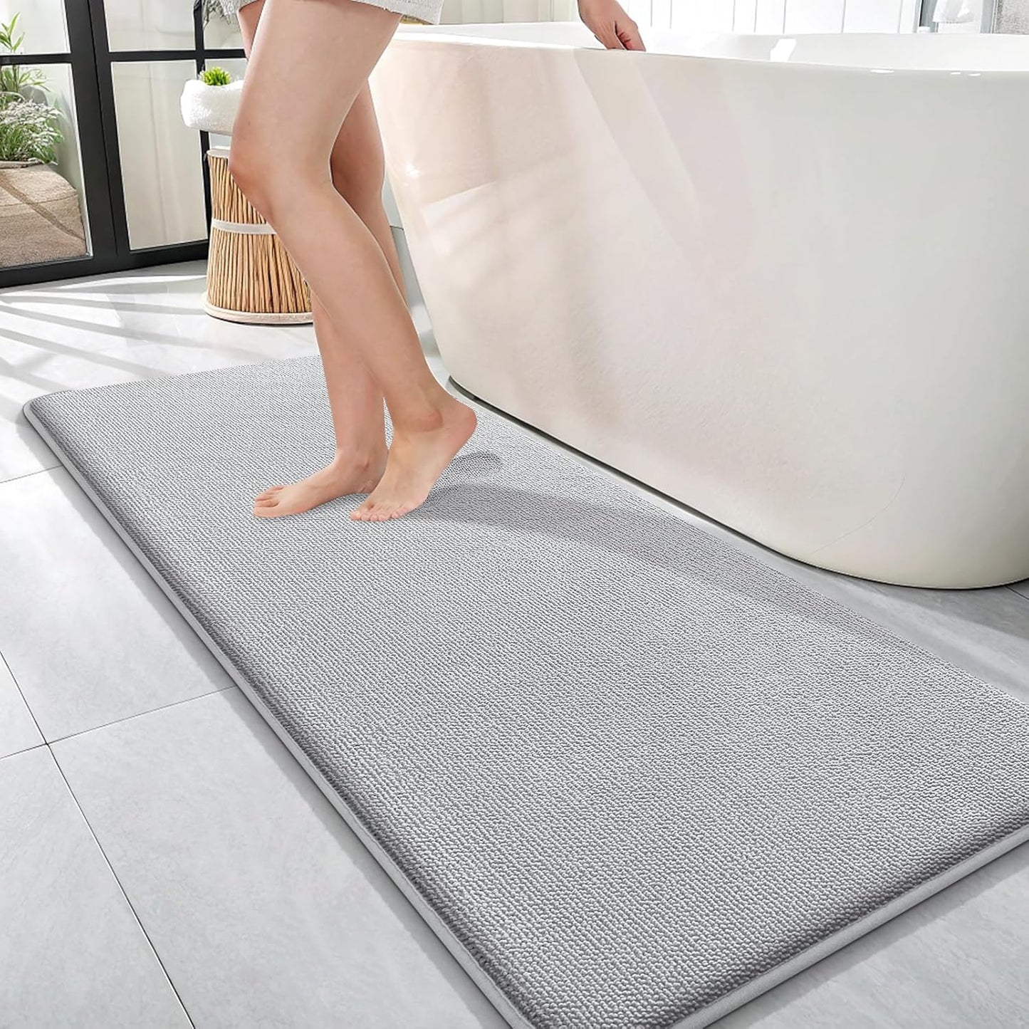 OLANLY Thick Memory Foam Bath Mat Rug for Luxurious Comfort