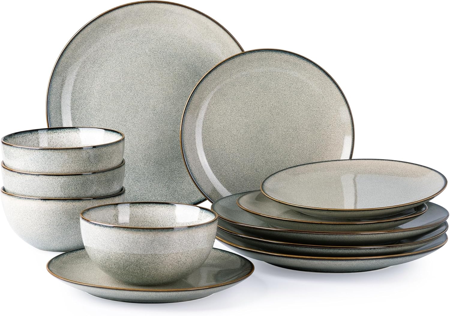 GBHOME Ceramic Dinnerware Sets for 4 - 12 Pieces Stoneware