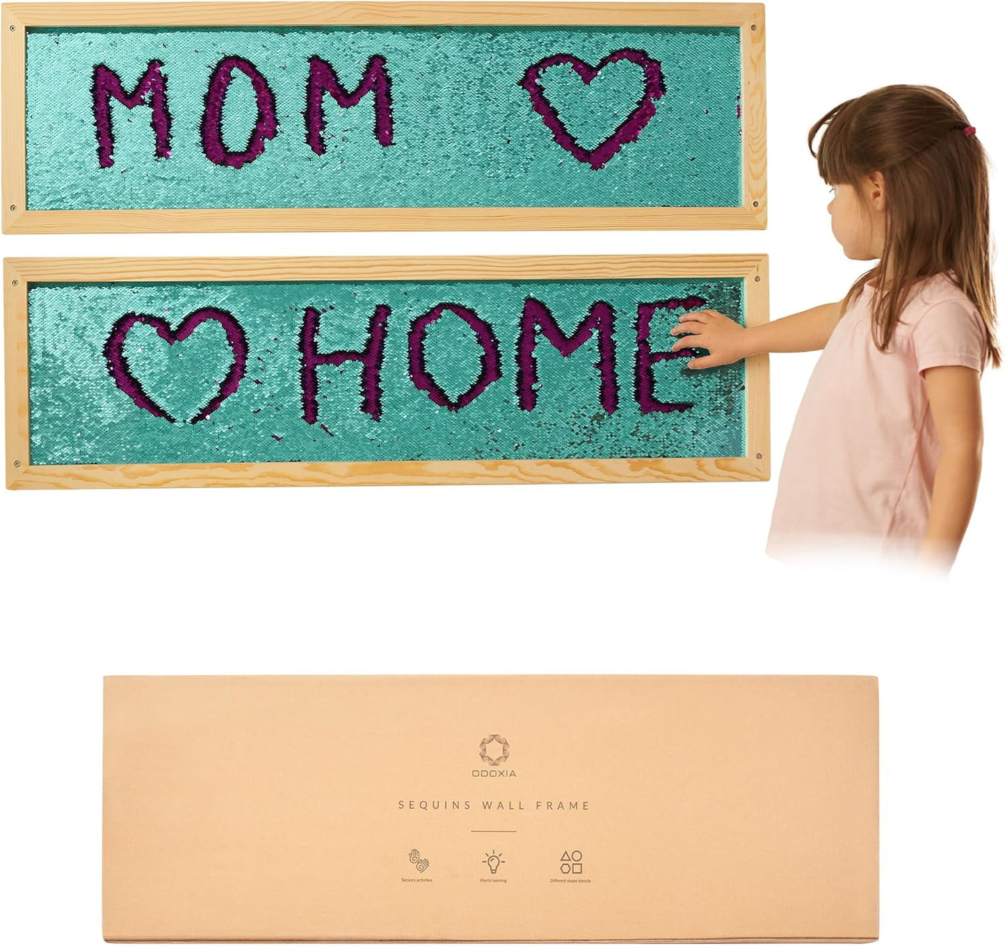Interactive Sequin Sensory Wall Panel for Kids by ODOXIA