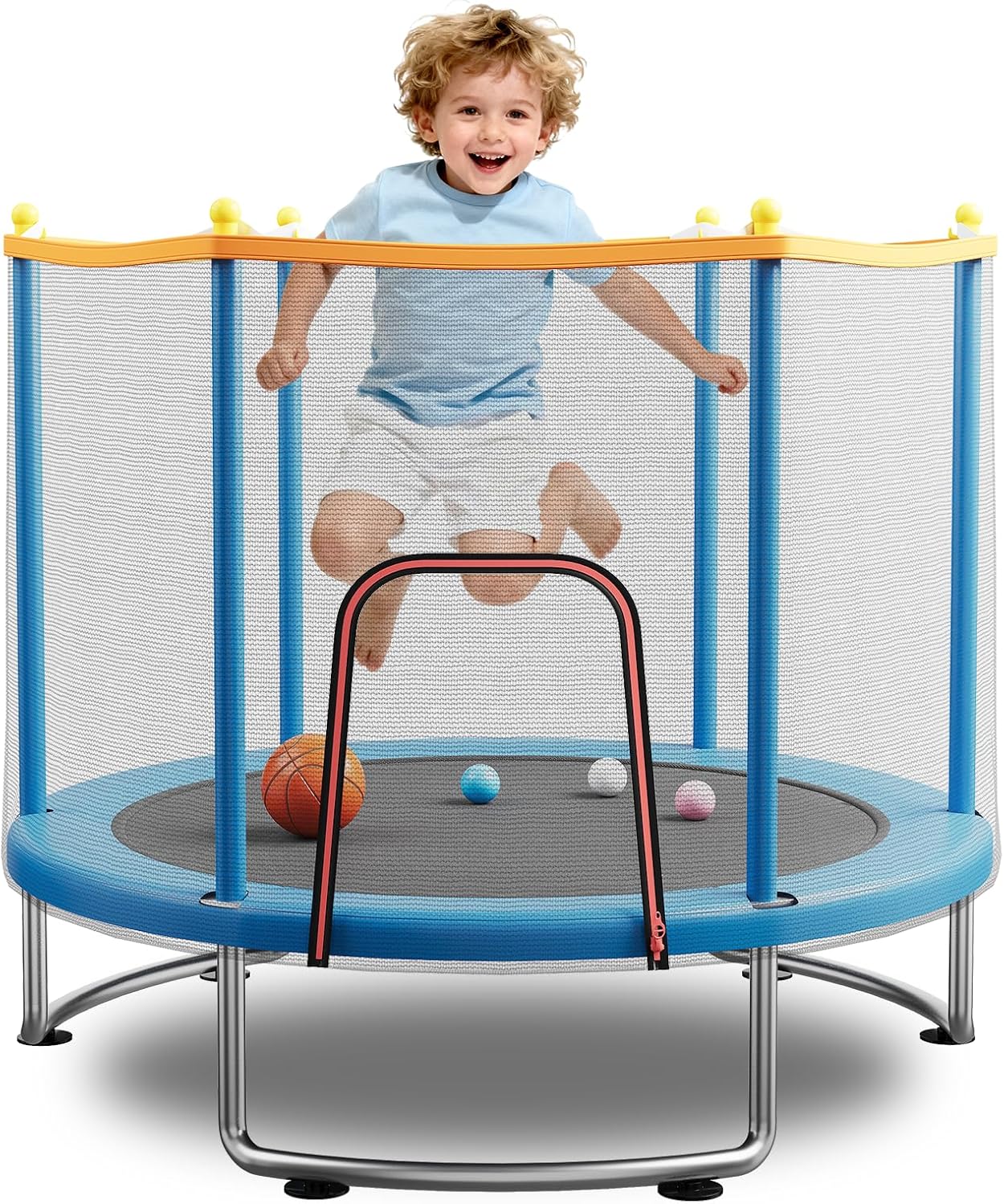 Kids Trampoline with Safety Net for Active Play and Fun