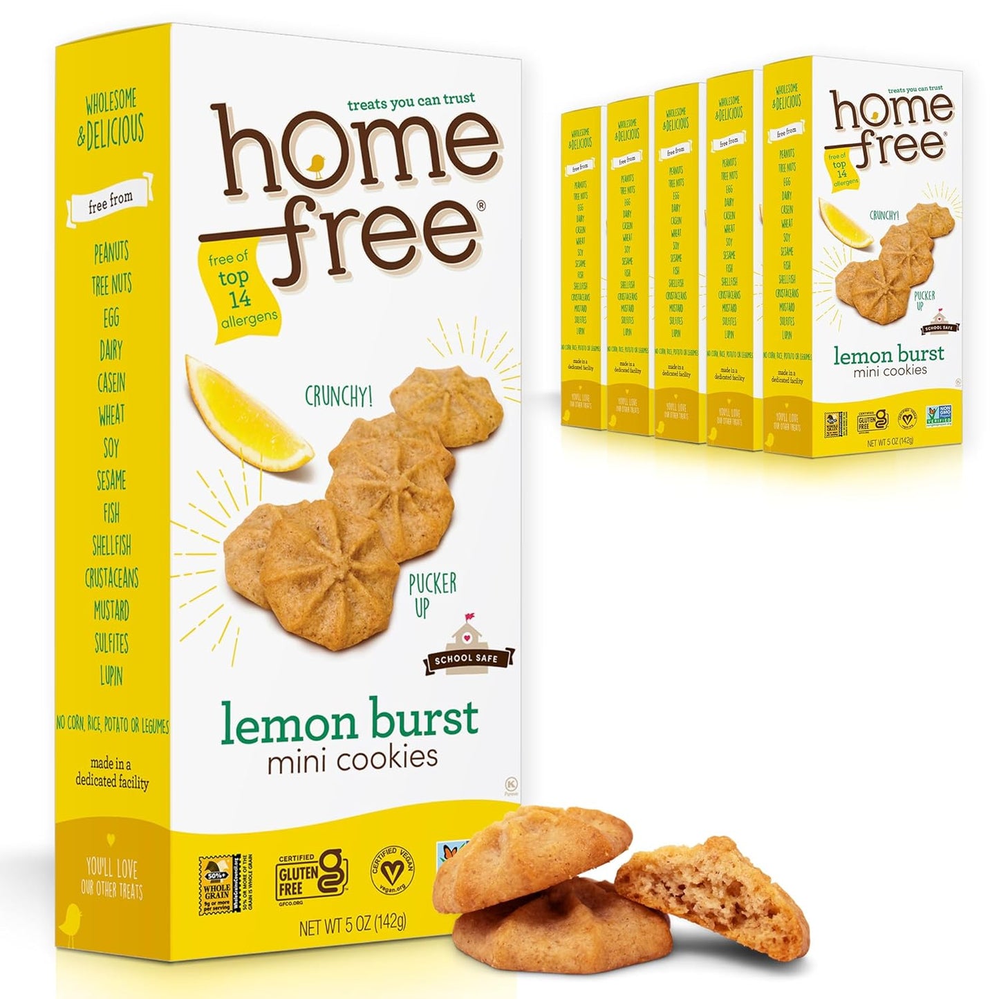 Homefree Lemon Burst Mini Cookies - Gluten Free Delightful Treats