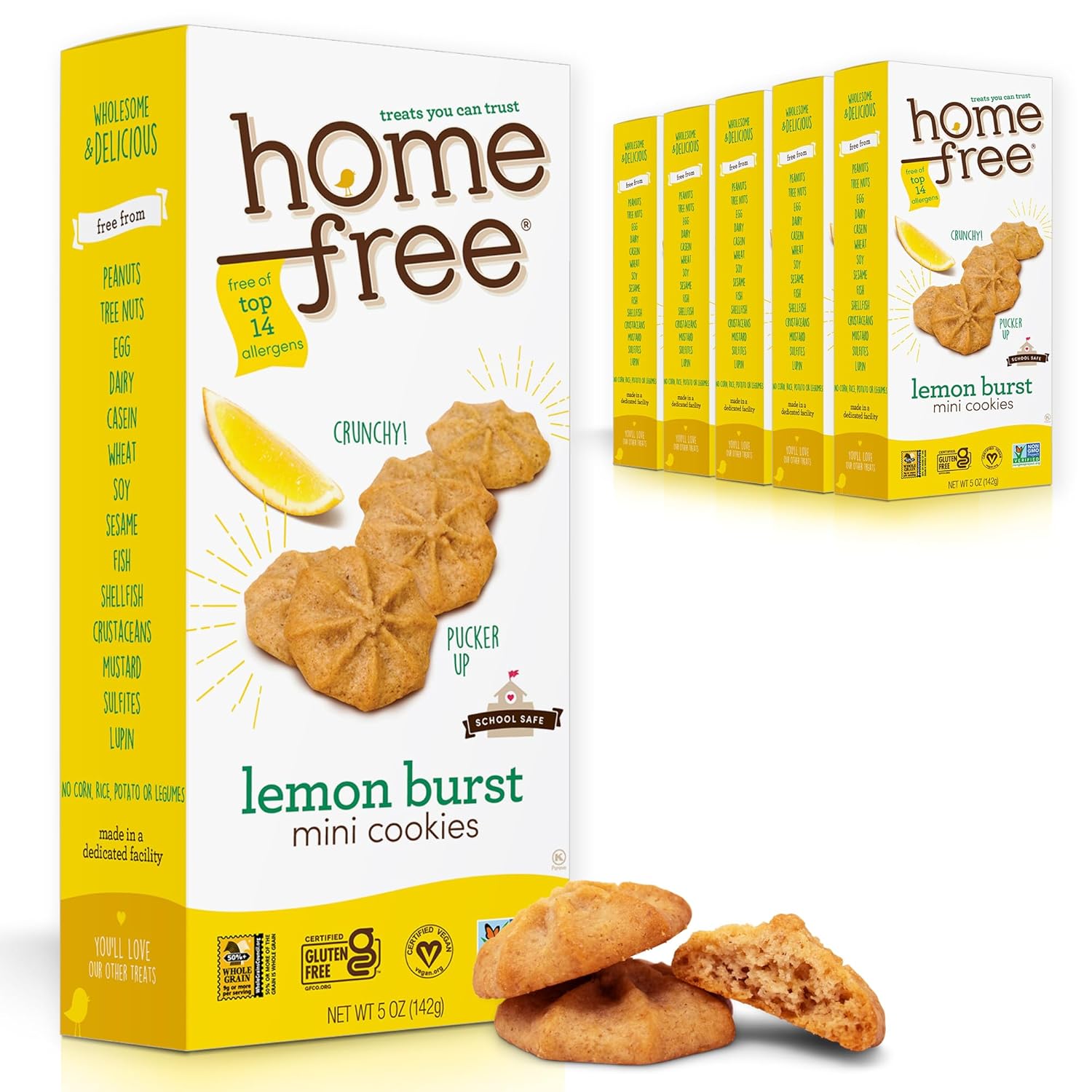 Homefree Lemon Burst Mini Cookies - Gluten Free Delightful Treats