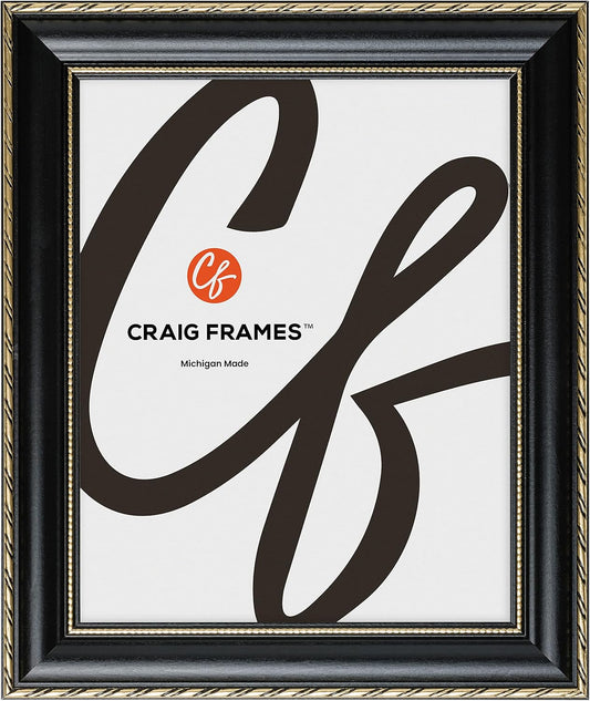 Craig Frames Victoria 15x30 Picture Frame in Ornate Black Gold